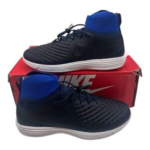 Nike Lunar Magista II FK Shoes Mens Sz 10.5‎ College Navy Sneakers 852614-400
